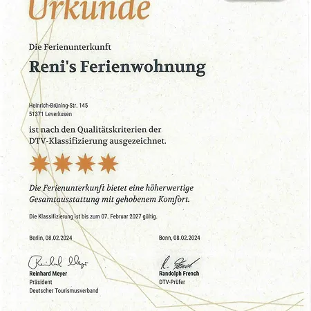 Διαμέρισμα Reni's 4 Sterne Λεβερκούζεν